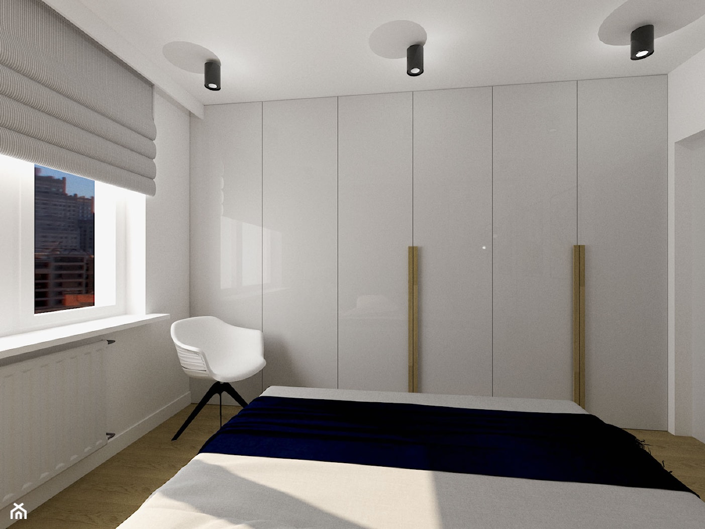 Sypialnia z ukrytym domowym gabinetem 12,8 m2 - zdjęcie od KDK Design - Homebook