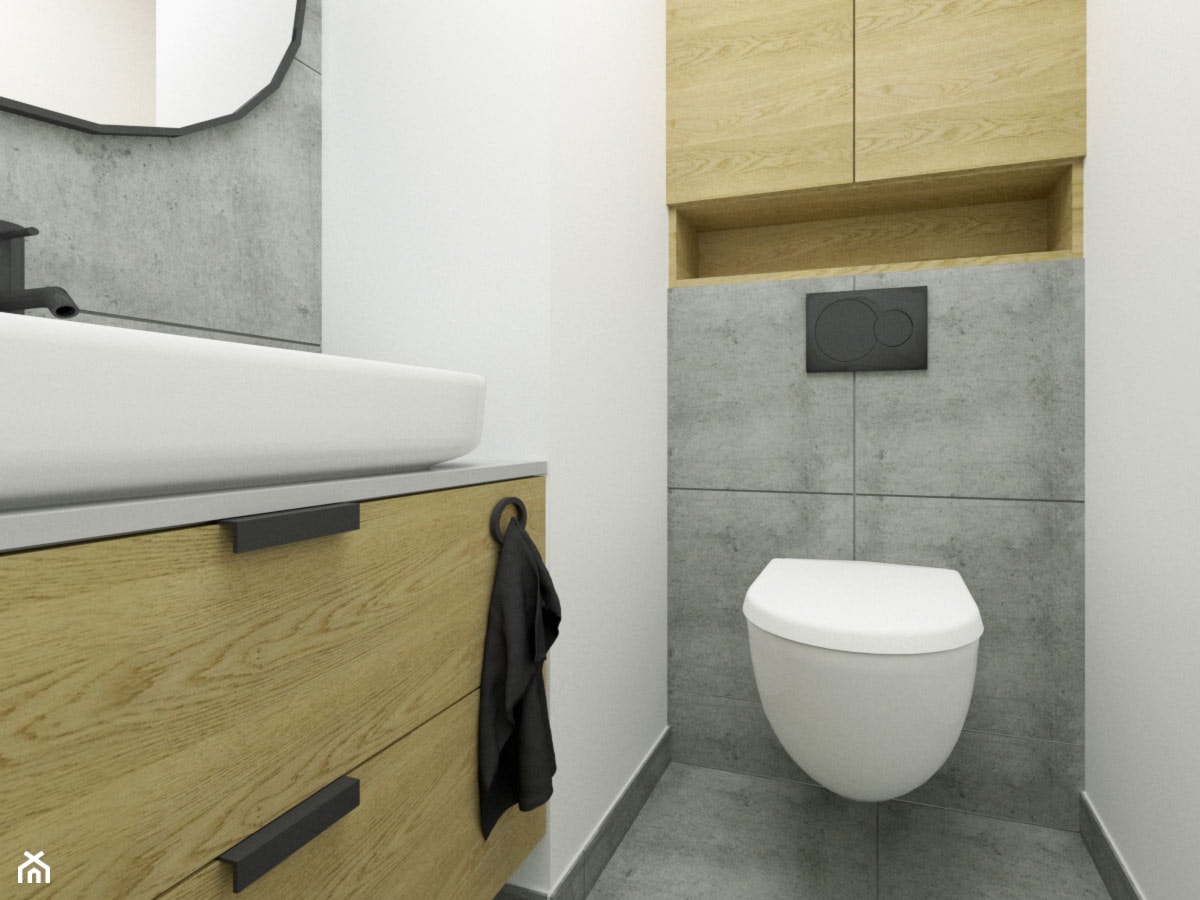 Toaleta z umywalką 2m2 - zdjęcie od KDK Design - Homebook