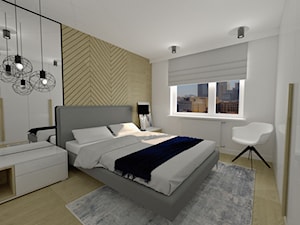 Sypialnia z ukrytym domowym gabinetem 12,8 m2 - zdjęcie od KDK Design
