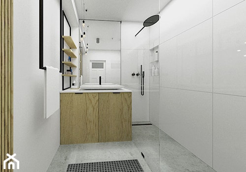 Łazienka z uchwytem sufitowym 3,5m2 - zdjęcie od KDK Design