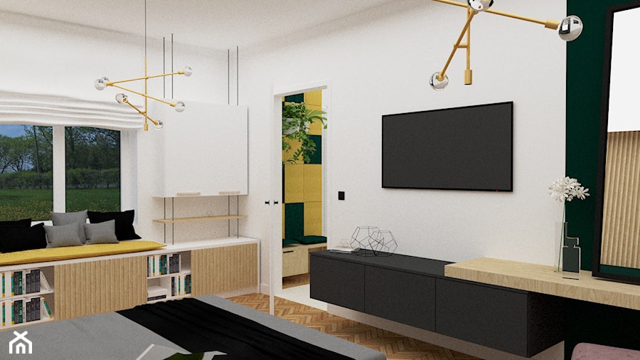 Apartament w Warszawie - Sypialnia, styl nowoczesny - zdjęcie od KDK Design