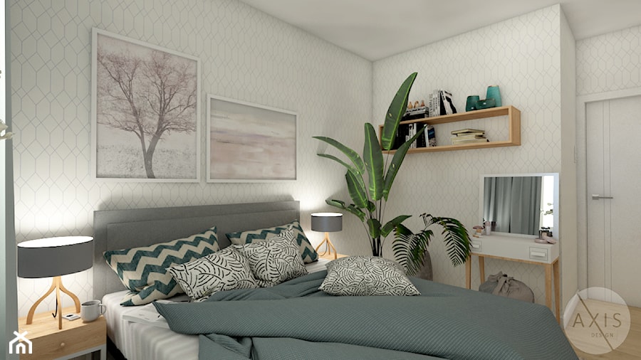 Mieszkanie na warszawskiej Woli - Średnia sypialnia, styl nowoczesny - zdjęcie od AxisDesign