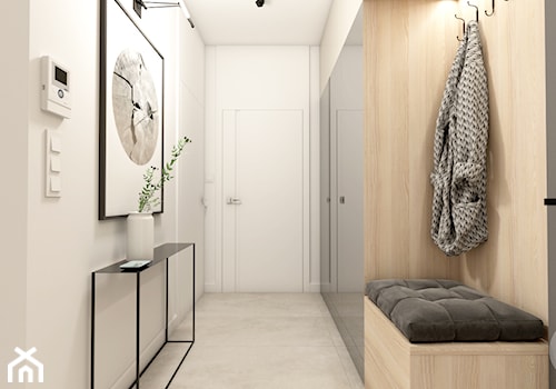 Mieszkanie na warszawskiej Woli - Średni biały hol / przedpokój, styl nowoczesny - zdjęcie od AxisDesign