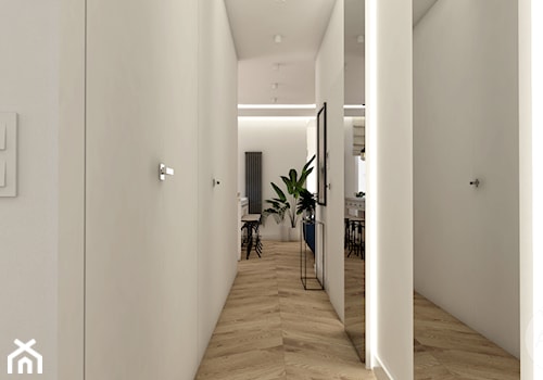 Apartament w Płońsku - Duży biały hol / przedpokój, styl tradycyjny - zdjęcie od AxisDesign