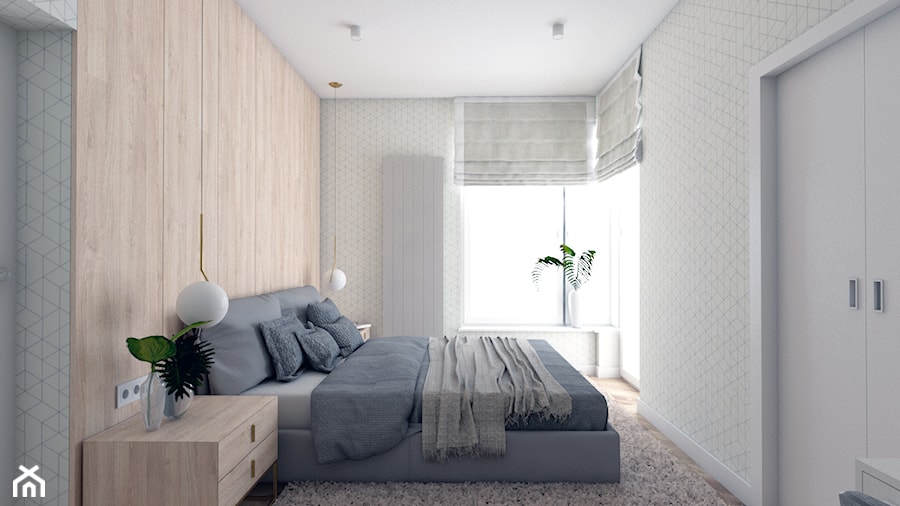 Apartament w Płońsku - Średnia sypialnia z balkonem / tarasem, styl tradycyjny - zdjęcie od AxisDesign