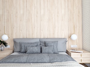 Apartament w Płońsku - Średnia szara sypialnia, styl tradycyjny - zdjęcie od AxisDesign