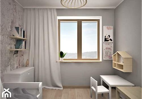 apartament g - Mały szary pokój dziecka dla dziecka dla chłopca dla dziewczynki, styl skandynawski - zdjęcie od Minima Studio