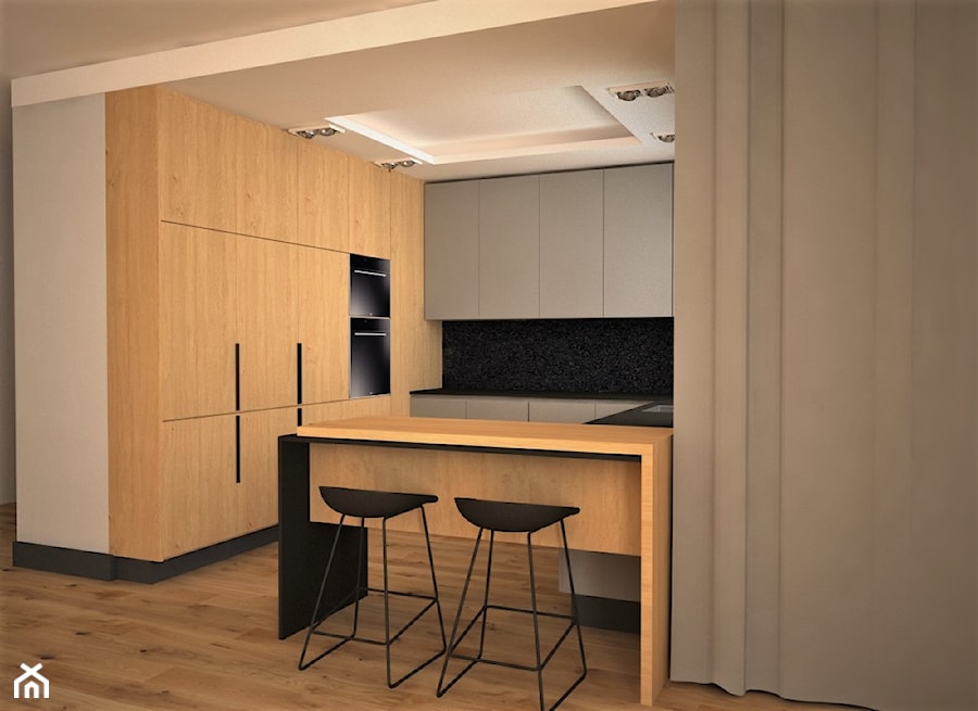 apartament k - Salon, styl nowoczesny - zdjęcie od Minima Studio