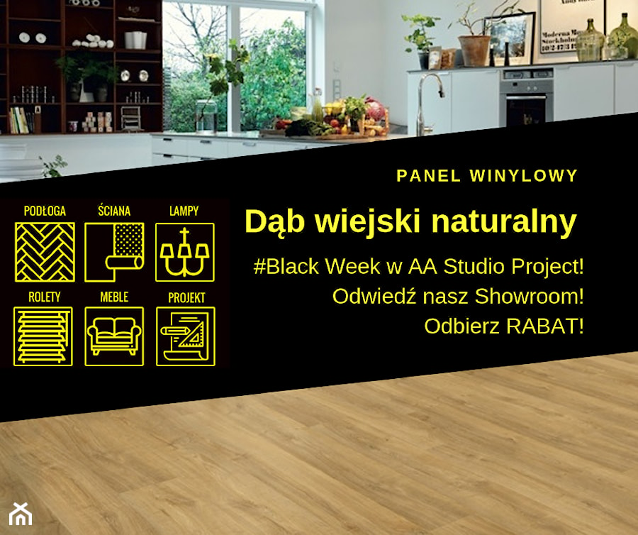 Panel Winylowy Dąb wiejski naturalny - zdjęcie od A&A STUDIO PROJECT