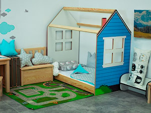 Łóżko z domkiem w stylu skandynawskim