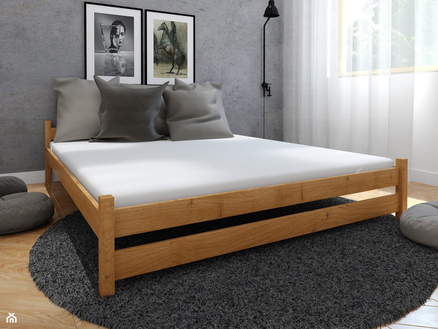 Łóżko drewniane do sypialni - zdjęcie od DIP-MAR sklep - Homebook