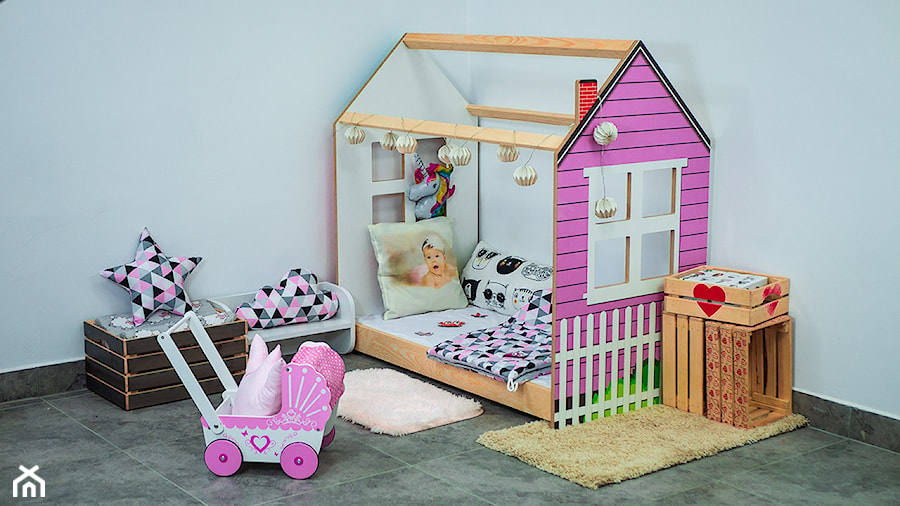Łóżko dziecięce dla dziewczynki w stylu skandynawskim - zdjęcie od DIP-MAR sklep