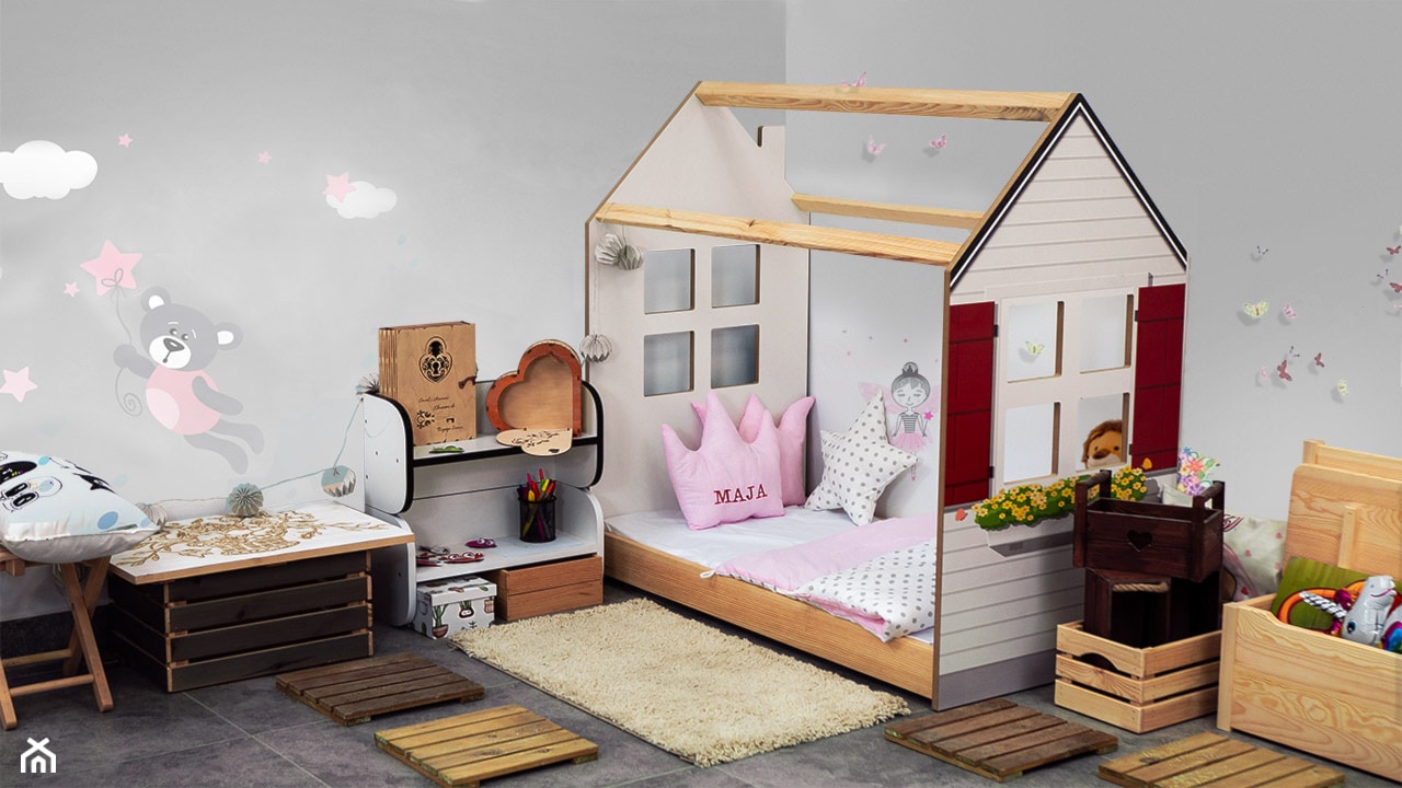 Domek z łóżkiem dziecięcym w stylu skandynawskim - zdjęcie od DIP-MAR sklep - Homebook