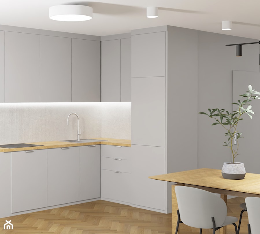 Apartament dwupoziomowy Kraków - Kuchnia, styl nowoczesny - zdjęcie od erarchitekci