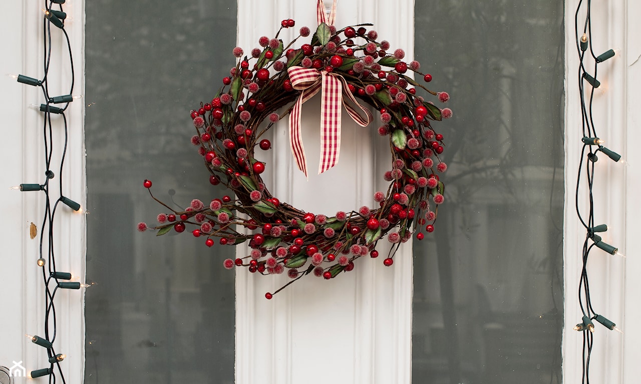 dekoracje drzwi, świąteczne dekoracje