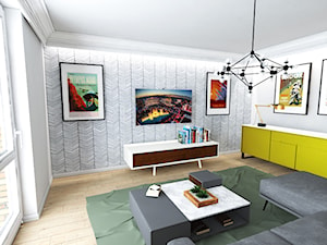 Salon z dodatkiem koloru - zdjęcie od Modeco Magda Olszewska - Architektura wnętrz