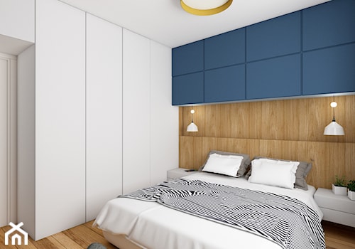 Mieszkanie w Warszawie - Średnia biała sypialnia, styl skandynawski - zdjęcie od Modeco Magda Olszewska - Architektura wnętrz