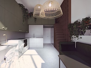 Modułowe rozwiązania - salon z aneksem kuchennym - zdjęcie od zew.design