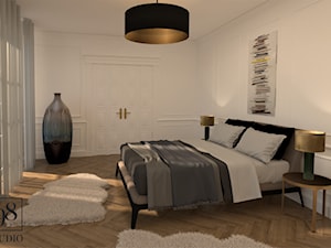Elegancka sypialnia w kamienicy - zdjęcie od studio98