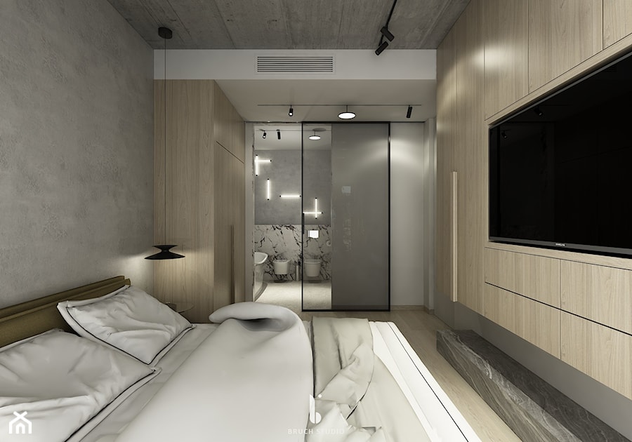 Scandi loft - Sypialnia, styl industrialny - zdjęcie od BRUCH studio