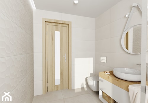 Mała łazienka - Średnia bez okna z punktowym oświetleniem łazienka, styl skandynawski - zdjęcie od DOMOVO STUDIO