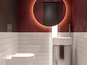 Wiśniowe popołudnie - Mała bez okna z lustrem łazienka, styl nowoczesny - zdjęcie od Valido Architects