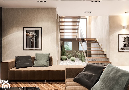 Piaszczysty brzeg - Średni czarny szary salon, styl glamour - zdjęcie od Valido Architects