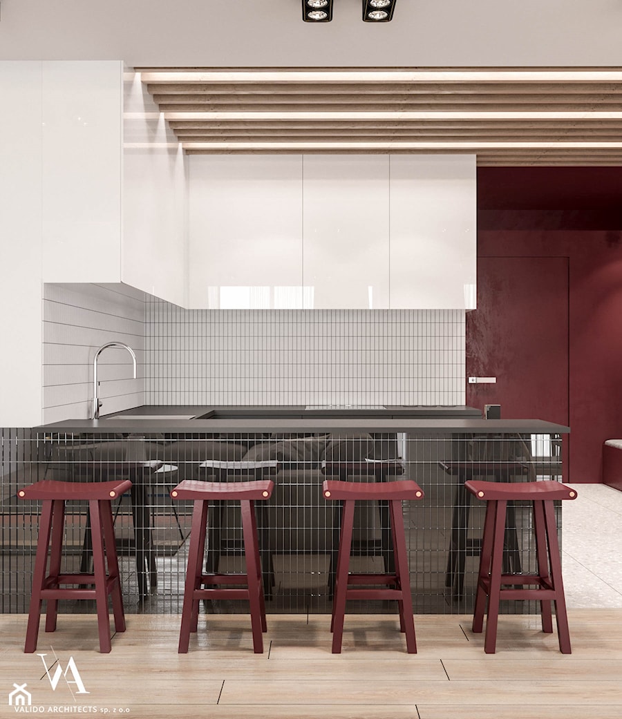 Wiśniowe popołudnie - Kuchnia, styl nowoczesny - zdjęcie od Valido Architects