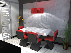 Kuchnia z jadalnią w budynku z wielkiej płyty - zdjęcie od EM projekt Architektura i Wnętrza
