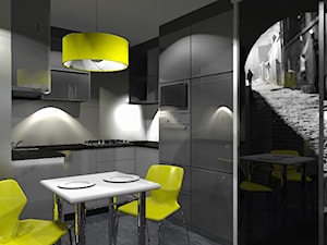 Kawalerka w bloku - Kuchnia, styl nowoczesny - zdjęcie od EM projekt Architektura i Wnętrza