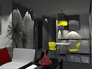 Kawalerka w bloku - Kuchnia, styl nowoczesny - zdjęcie od EM projekt Architektura i Wnętrza