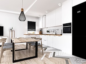 Projekt wnętrza mieszkania w Krakowie - Kuchnia, styl nowoczesny - zdjęcie od AVOArchitekci