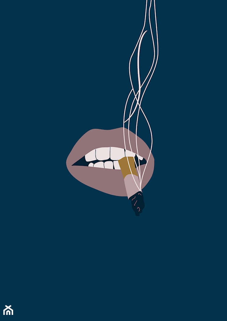 Grafika Usta - papieros - zdjęcie od Rzeczy.studio - Homebook