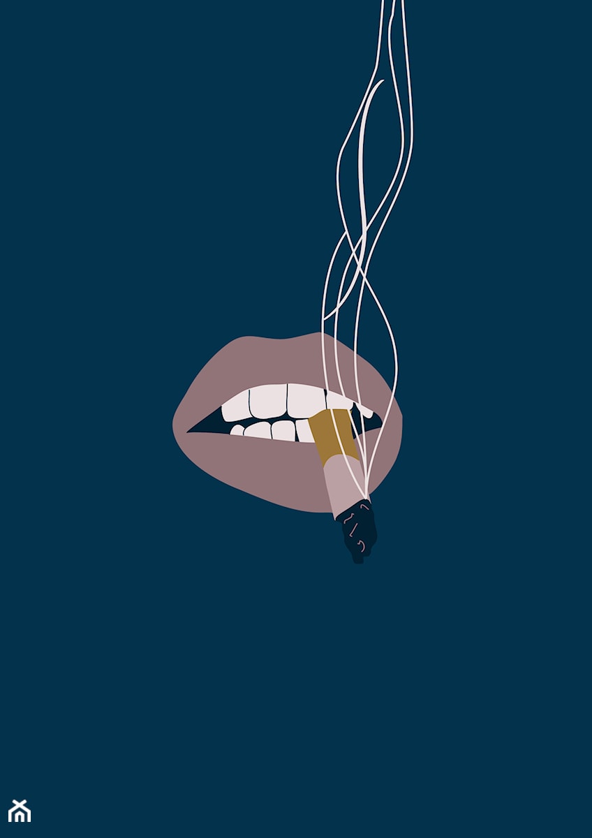 Grafika Usta - papieros - zdjęcie od Rzeczy.studio