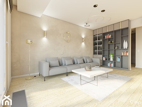 Aranżacje wnętrz - Salon: APARTAMENT W WYSOKIM STANDARDZIE DLA MŁODEJ KOBIETY, WARSZAWA - Średni beżowy biały salon, styl nowoczesny - IN3 Architekci. Przeglądaj, dodawaj i zapisuj najlepsze zdjęcia, pomysły i inspiracje designerskie. W bazie mamy już prawie milion fotografii!