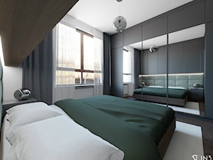 NOWOCZESNE MIESZKANIE DLA MŁODEJ PARY, WARSZAWA - Średnia biała sypialnia, styl nowoczesny - zdjęcie od IN3 Architekci