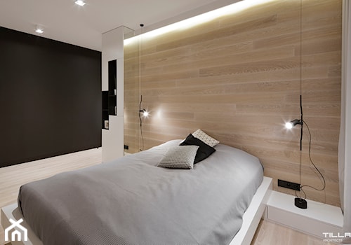 Apartament na Żoliborzu / 100m2 - Duża biała sypialnia, styl minimalistyczny - zdjęcie od TILLA architects