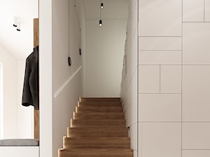 Średni z wieszakiem biały hol / przedpokój, styl minimalistyczny - zdjęcie od TILLA architects