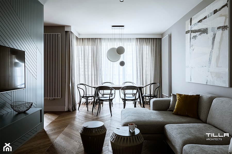 APARTAMENT MOKOTÓW - Salon - zdjęcie od TILLA architects