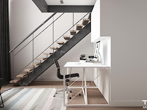 LOFT W ŻYRARDOWIE - Średnie w osobnym pomieszczeniu białe biuro, styl industrialny - zdjęcie od TILLA architects