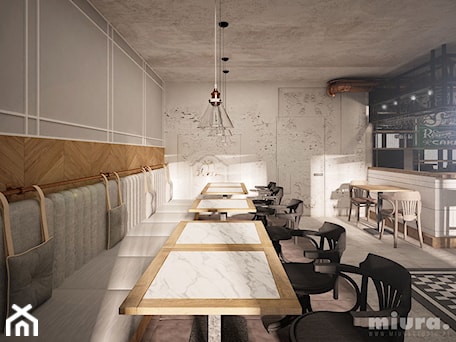 Aranżacje wnętrz - Wnętrza publiczne: Miura studio - restauracja - MIURA. Przeglądaj, dodawaj i zapisuj najlepsze zdjęcia, pomysły i inspiracje designerskie. W bazie mamy już prawie milion fotografii!