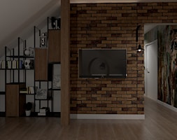 Projekt domu mieszkania na poddaszu - Salon, styl industrialny - zdjęcie od MATO projekt - Homebook