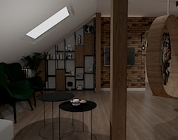 Projekt domu mieszkania na poddaszu - Salon, styl industrialny - zdjęcie od MATO projekt - Homebook