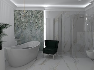 2 wersja projektu łazienki z wanną wolnostojącą - zdjęcie od MATO projekt