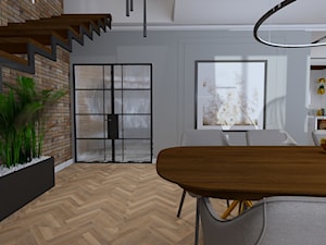 Projekt wnętrza domu nowoczesnej stodoły - Salon, styl nowoczesny - zdjęcie od MATO projekt