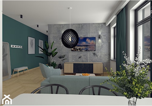 Salon Butelkowa Zieleń Format home & Design - zdjęcie od Format Home & Design