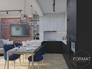 Czarno - betonowa kuchnia - zdjęcie od Format Home & Design