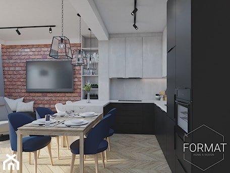 Aranżacje wnętrz - Kuchnia: Czarno - betonowa kuchnia - Format Home & Design. Przeglądaj, dodawaj i zapisuj najlepsze zdjęcia, pomysły i inspiracje designerskie. W bazie mamy już prawie milion fotografii!