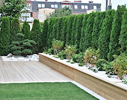 Ogród w Gdyni Orłowie - realizacja - Średni ogród japoński za domem zadaszony przedłużeniem dachu, ... - zdjęcie od Green Pro Studio - Homebook