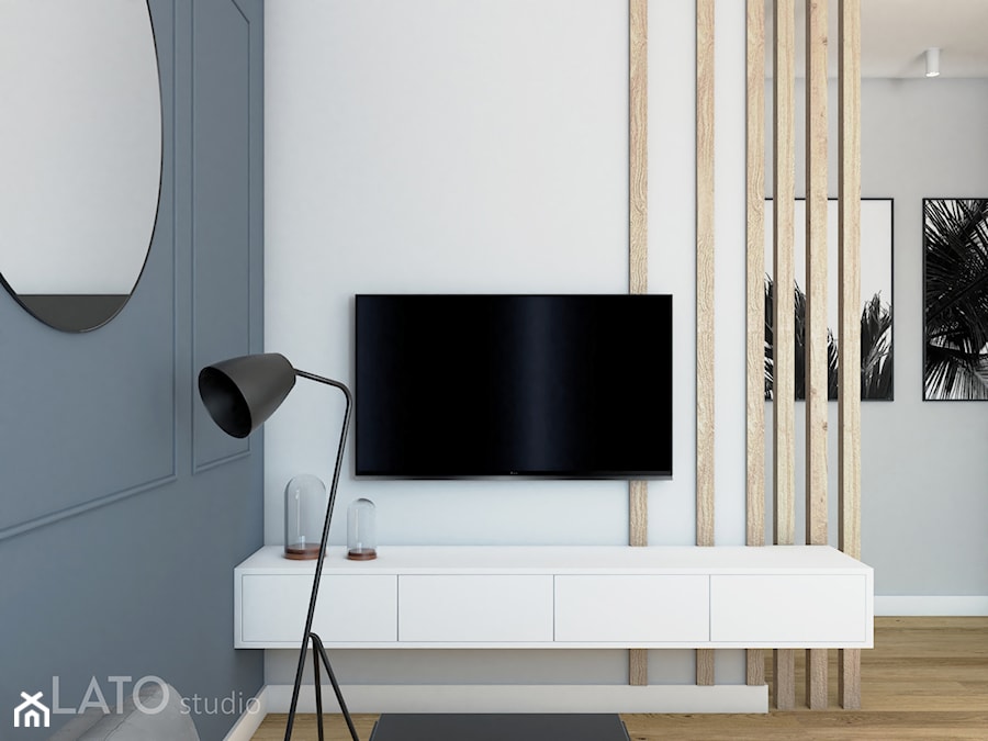 Salon w minimalistycznym, ciepłym stylu - zdjęcie od LATO studio